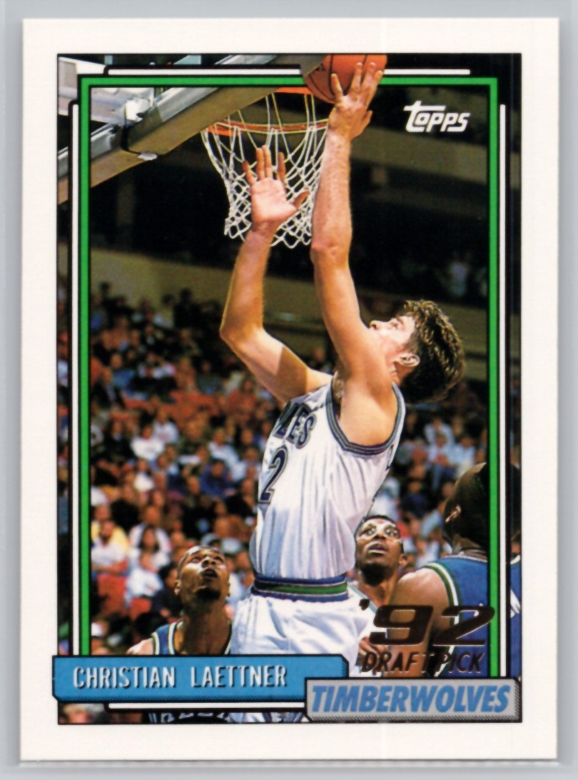 1992-93 TOPPS #334 CHRISTIAN LAETTNER MINNESOTA TIMBERWOLVES RC