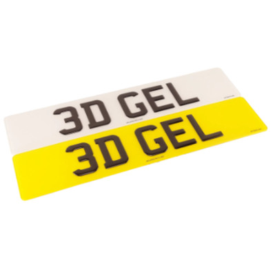 Nummernschild - Premium Qualität | 3D Gel schwarz glänzend | 100% Straßen-/TÜV-konform
