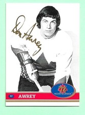 (1) DON AWREY 1972 SUMMIT SERIES GOLD HOCKEY SIGNED CARD (N1548)