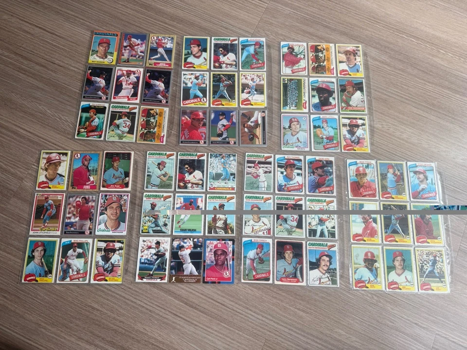 Lote de tarjetas de béisbol de los Cardenales de San Luis - Ozzie Smith, Brock, Gibson, McGee Foto 3 de 4