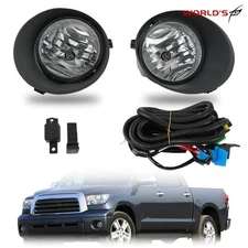 A Pair For Toyota Tundra 2007-2013 Sequoia Bumper Fog Lights Lamp W/Cover LH+RH