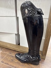 Custom Reitstiefel hoch blau Lack Größe 38 EU nur linker Fuß (kein Paar)