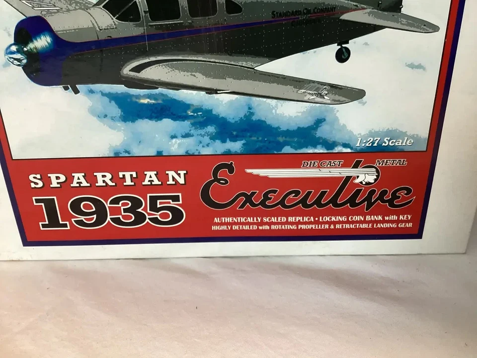 ERTL Chevron 1935 Spartan Executive Airplane Diecast Bank Edición Especial Nuevo en Caja Foto 2 de 4