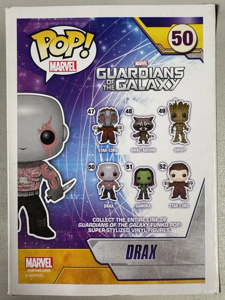Drax 50 ~ Marvel: Guardians of the Galaxy ~ Funko Pop Vinyl - Image 3 of 4