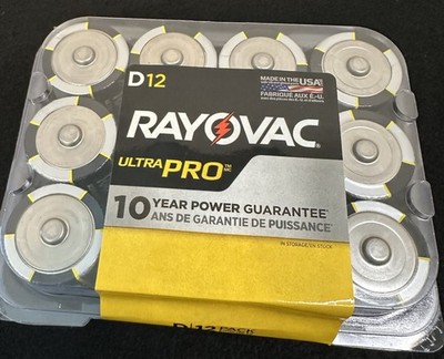 Rayovac Ultra Pro Alkaline Batteries 12 Pack Size D 1.5v RAYALD12PPJ Exp 12/2032