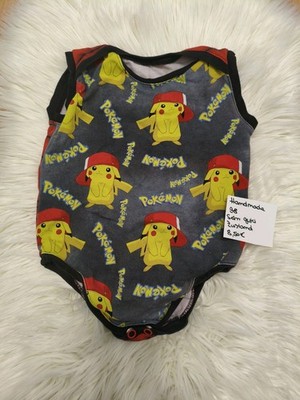 Handmade Body Einteiler Strampler Pokemon 98 MML Shapelines rot