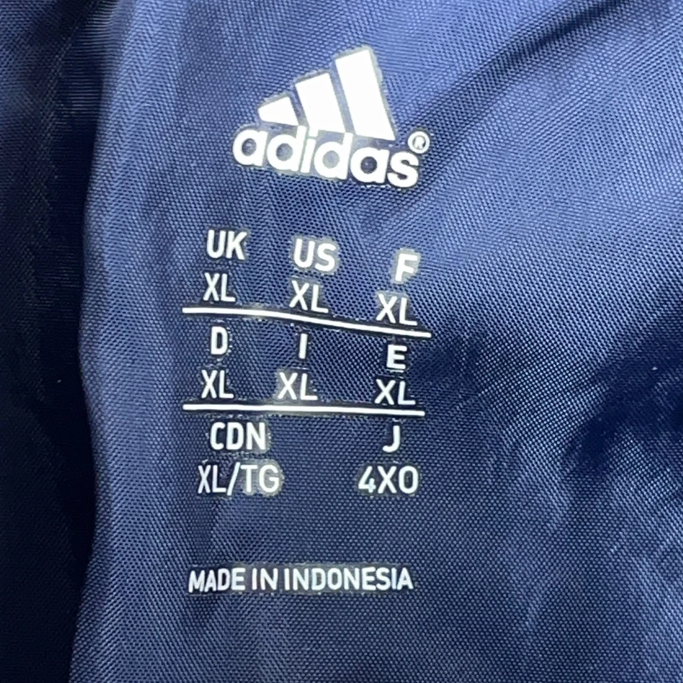 Chaqueta Adidas De Colección Y2K Hombres XL Azul Marino Blanco Cortavientos Traje de Pista Calentamiento Foto 3 de 4