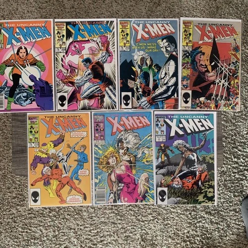 Marvel Uncanny X-Men Vintage Comic Book Lot of 7 Chris Claremont Key 🔑 Issues