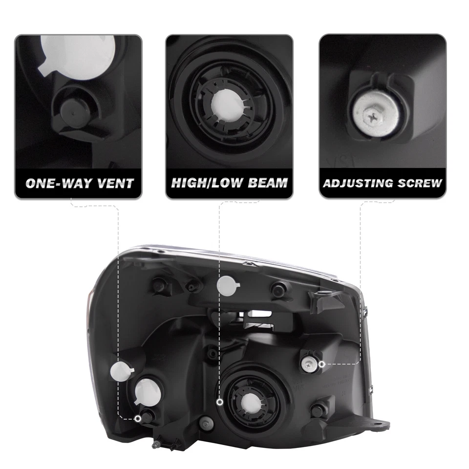 Par de faros esquineros ámbar negro 2 piezas para Chevy Equinox 2005-2009 Foto 4 de 4