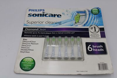 Philips HX6066/70 Sonicare DiamondClean Standard Brush Heads - 6 Pieces