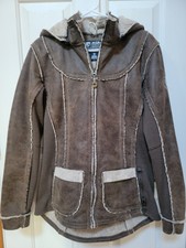 Kuhl Projekt Dani Sherpa Fleece Full-zip Hooded Jacket Women's Wool Size Large  