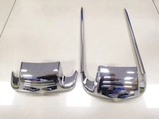 Chrome Front Fender Tip Spear Trim & Rear Mudguard Tip For Harley Road King FLHR