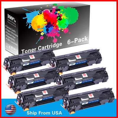 6-Pack of Black CE285A 85A Toner Cartridge for P1100 P1102W M1210 Printer