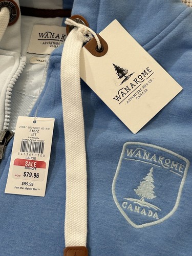 Wanakome Canada Zanny Zip Up Hoodie Jacket Womens Lg Ice Regatta NWT - Picture 5 of 13