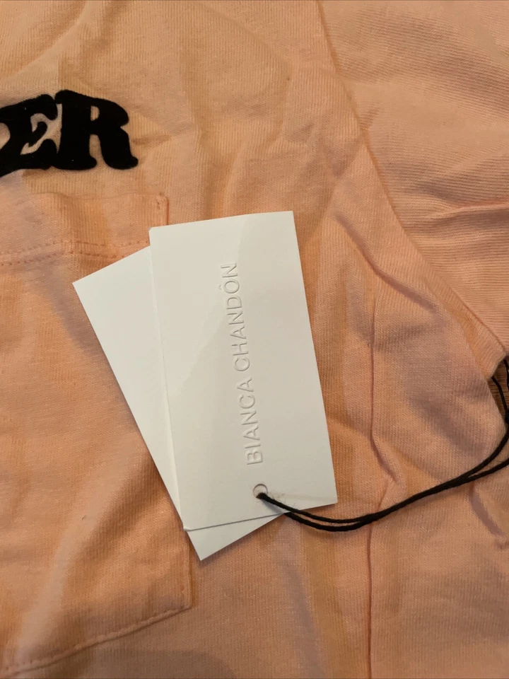 Camiseta Bianca Chandon Lover/Talla M/Hombre/Negro Melocotón/Algodón Rara Foto 2 de 4