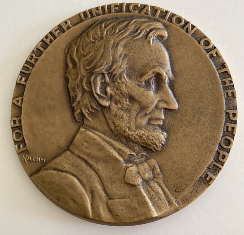 Vintage Original Rare 1937 Lincoln Tunnel Bronze Medal 3” Julio Kilenyi 76mm