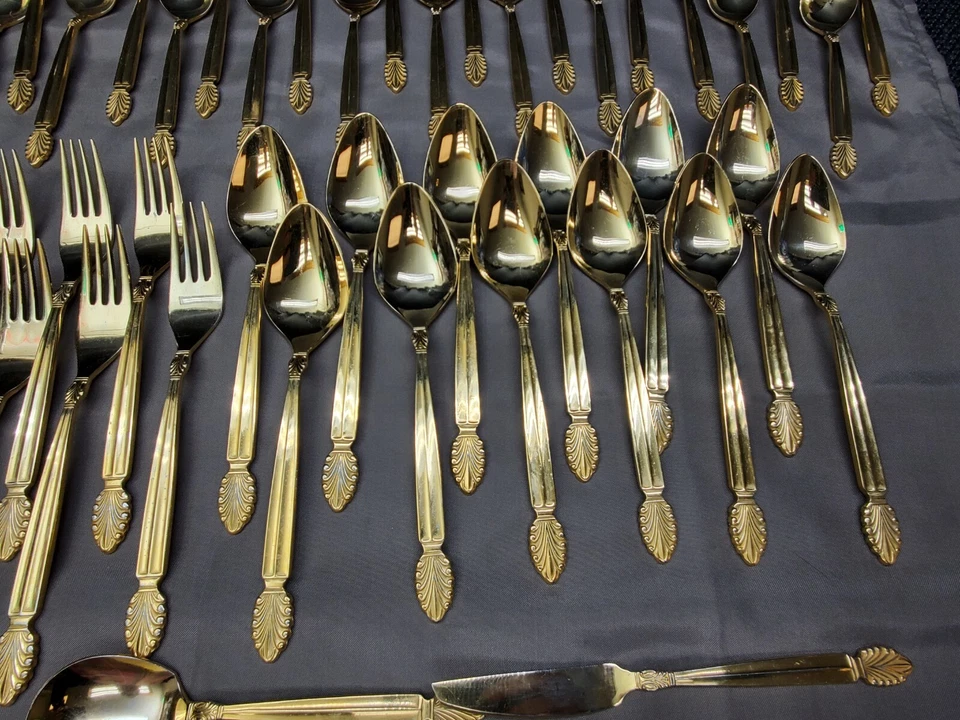 74 Pc F.B. Rogers Japan 18/8 Stainless CHAUVERON Set - Image 4 of 4