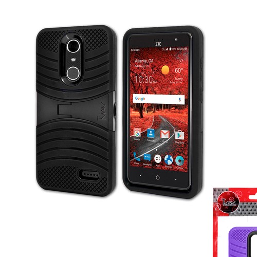 For Cricket ZTE Grand X4 /Z956 Case Armor Kickstand Shock Proof Hard Soft Cover - Picture 5 of 26