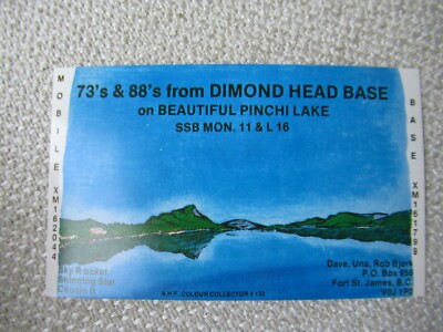 Citizen's Band CB QSL  Diamond head base post card 