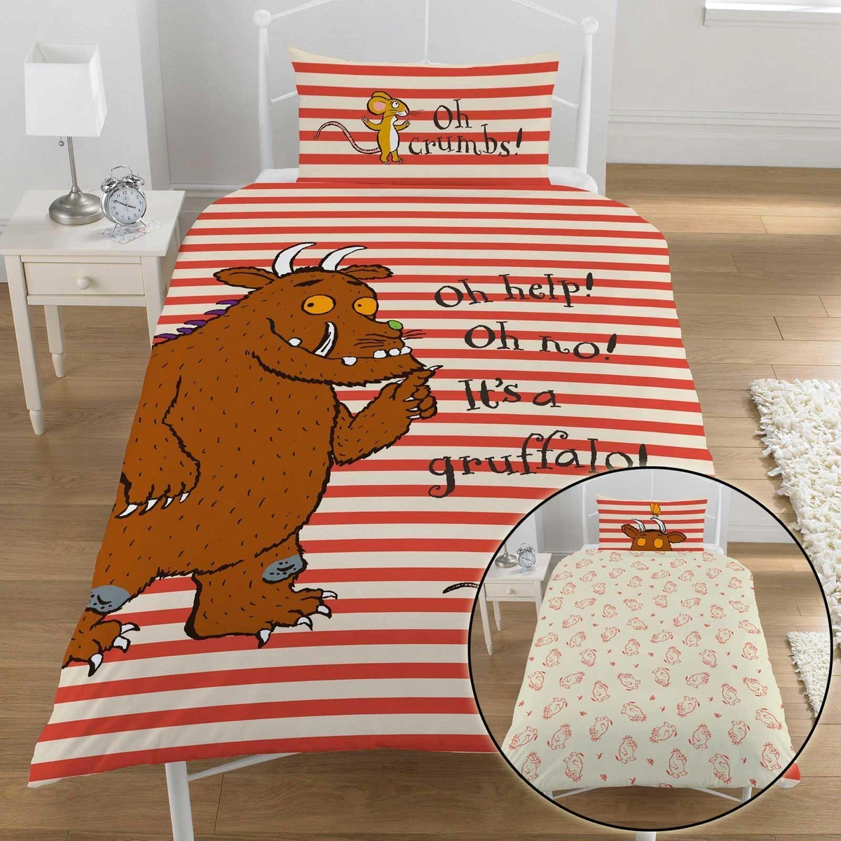 Gruffalo Oh Help Junior Duvet Cover Set Toddler Cot Bedding