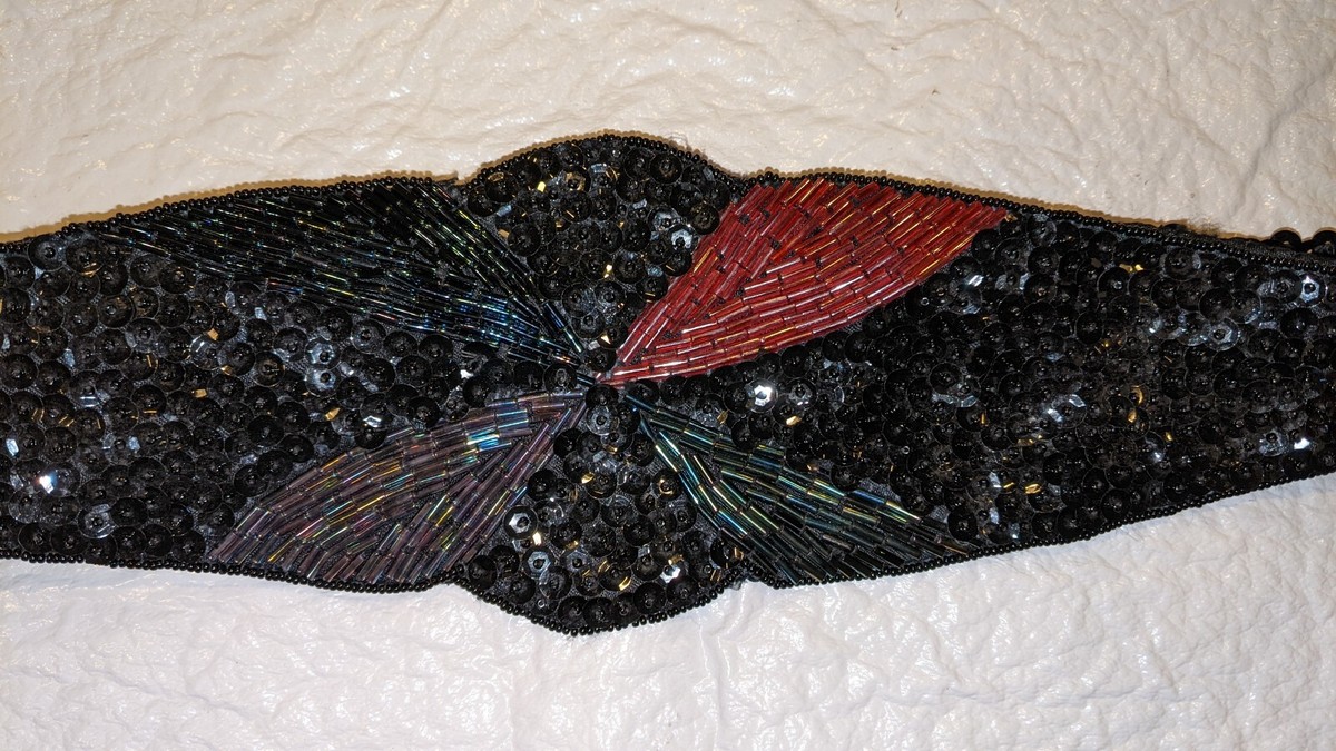 MiLOR Vintage Elegant Black Sequin Belt Women’s 1980s-s Women main image 2