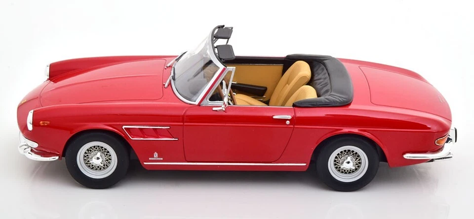 1964 FERRARI 275 GTS SPYDER PININFARINA RED ON TAN 1:18 by KK SCALE MODELS - Image 4 of 4