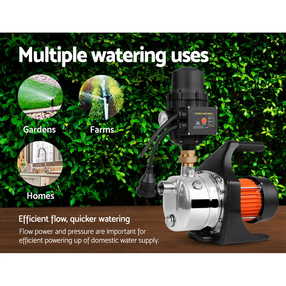 Giantz Water Pump Garden High Pressure Multi Stage Rain Tank Irrigation Boiler - image 2 of 4