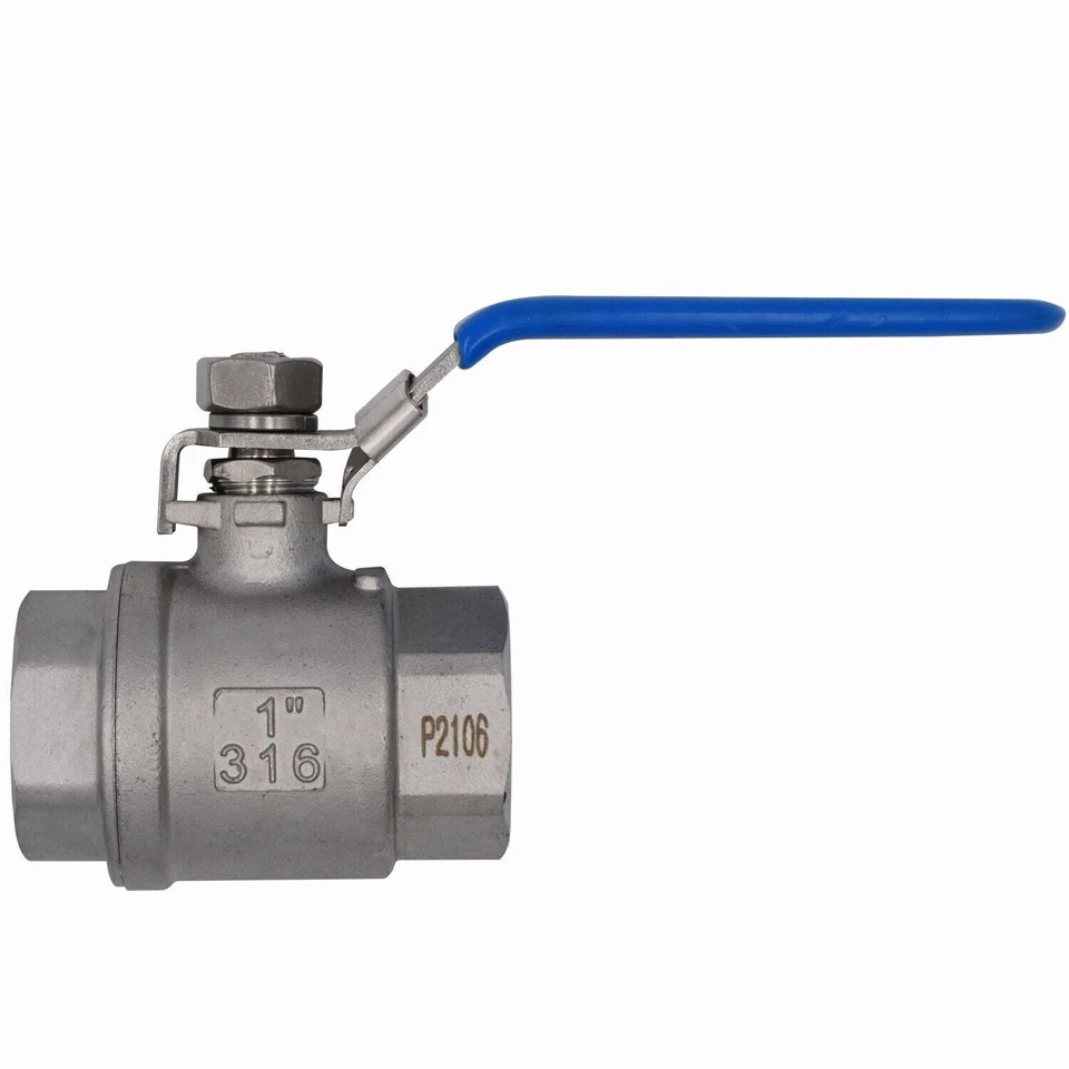 2P VAV 1" Ball Valve Full Port,316 Stainless Steel, 1000 WOG for Water,Oil,2Pack - Image 2 of 4