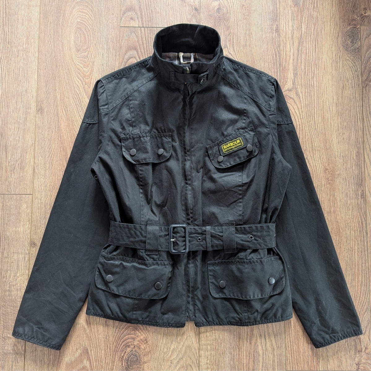 美品Barbour International Wax Jacket Barbour International L1528 Wax Jacket Made In England