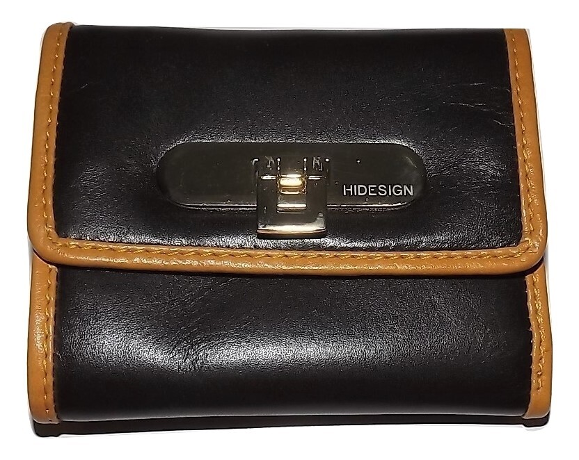 SCULLY HIDESIGN WOMEN'S LEATHER TRIFOLD CREDIT CARD WALLET YELLOW