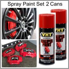 2pk Brake Caliper Red Spray Paint Drums Rotors Engine Heat Resistant Coating Can