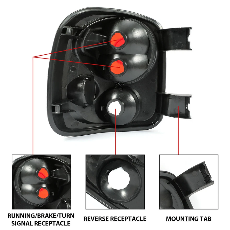 Luces traseras escalonadas DOT para Chevy Silverado/GMC Sierra 1500 2500 3500 1999-2004 Foto 3 de 4