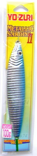 YO-ZURI METALLIC SARDINE II 100G 3,3OZ PILKER HERRING JIG PÊCHE SLOW JIGGING - Photo 7/8