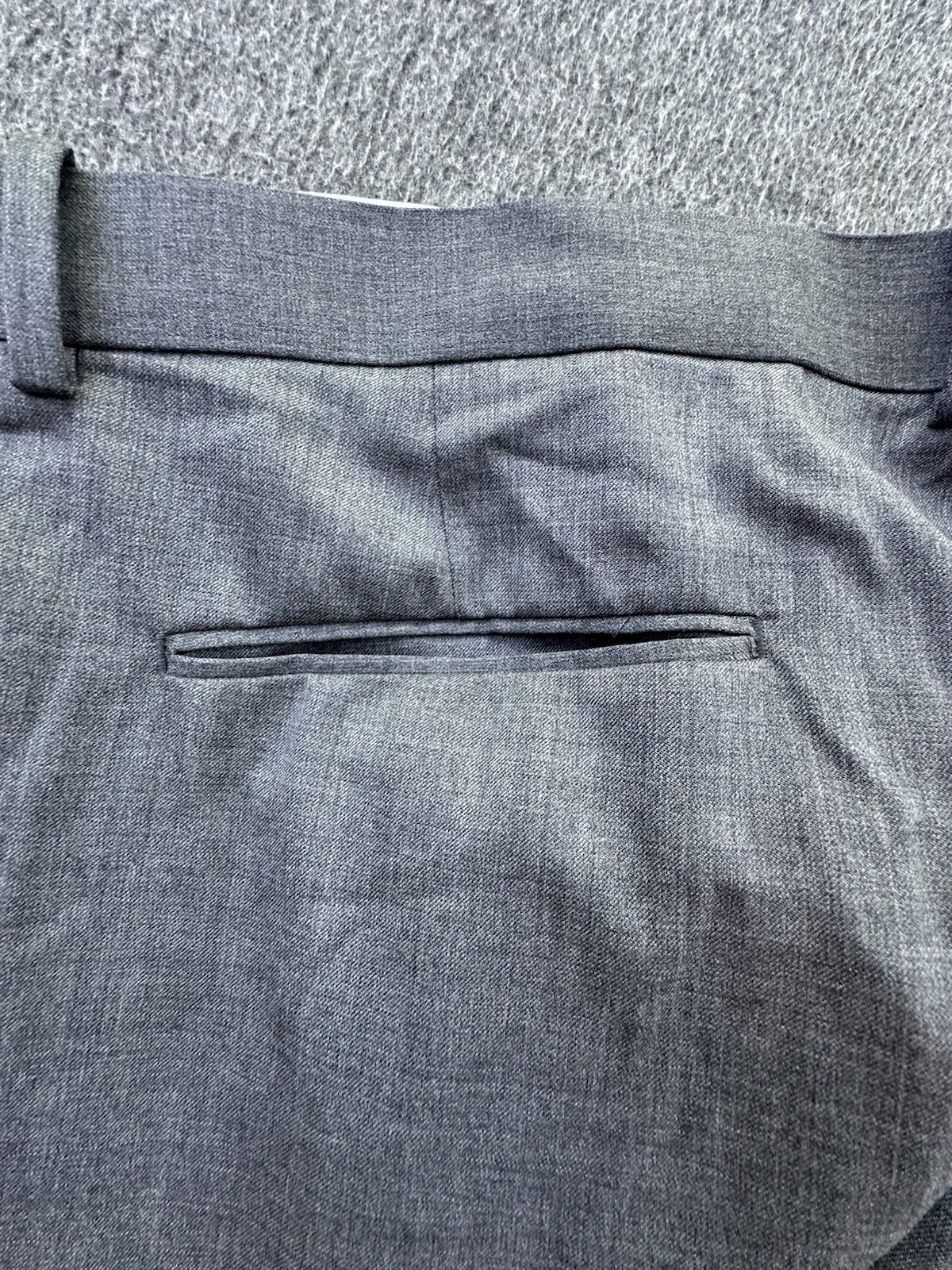 Nordstrom Pants Mens 50W Gray Tech Smart Trim Fit Wool Blend Flat Front New