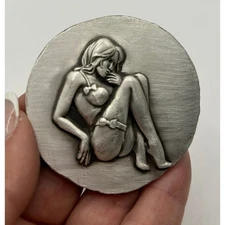 5 Oz MK Barz "Playful Pin Up" Stamped Bar .999 Fine Silver