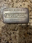 Engelhard 10 oz Vintage .999+ Silver Bar P Series Pillow Top Loaf Style.