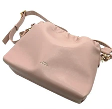 A.P.C. Ninon Mini Shoulder Bag Pink Leather-like Material Excellent Condition