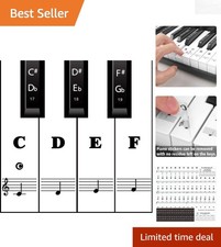 Clear Durable Piano Keyboard Stickers - 88 Notes for Effortless Learning