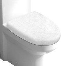 Microfiber Toilet Lid Cover Soft Velvet Washable Bathroom Seat Cover Absorbent
