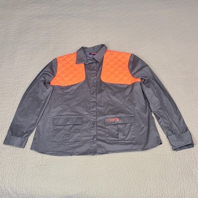 DSG Upland Blaze Orange hunting button down shirt size 2XL