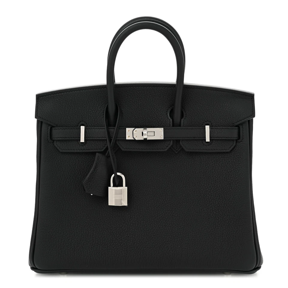 HERMÈS Nuevo 2025 'K' Birkin 25 Negro (Noir) Cuero Togo con Herrajes de Paladio  Foto 2 de 4