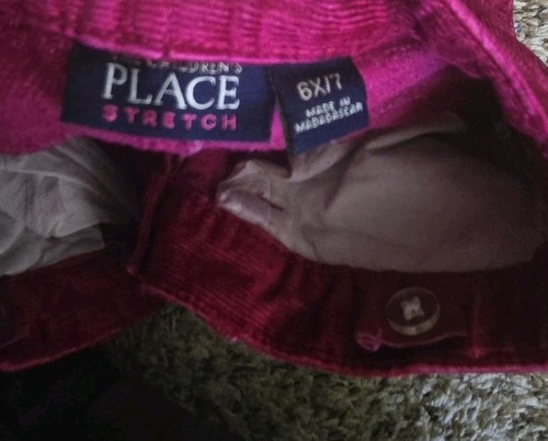 The Childrens Place Girls Size 6X/7 Stretch Corduroy Pants Pink Magenta Pretty! - Picture 6 of 7