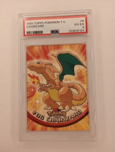 1999 Topps Pokémon T.V. #6 Charizard PSA 4