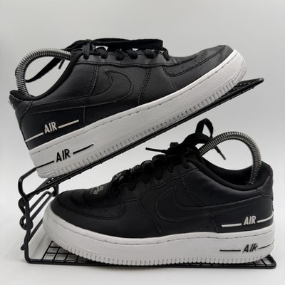Nike Air Force 1 Low Schwarz Weiß Turnschuhe Größe UK 5 Damen Leder CJ4092-001