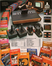 Atari 2600 Video Computer System Catalog Ad Vintage 1980s Full Color