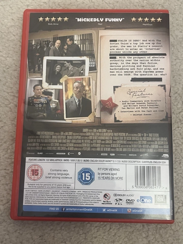 The Death of Stalin (2017, DVD) - Steve Buscemi, Michael Palin, Paul Whitehouse - Image 3 of 4