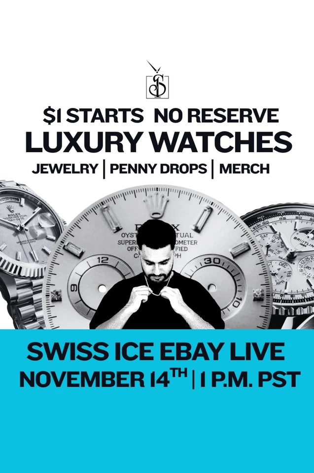 $1 LIVE WATCH AUCTION! 🔥 Rolex, Omega, Breitling NO RESERVE Join Now‼️ 💸