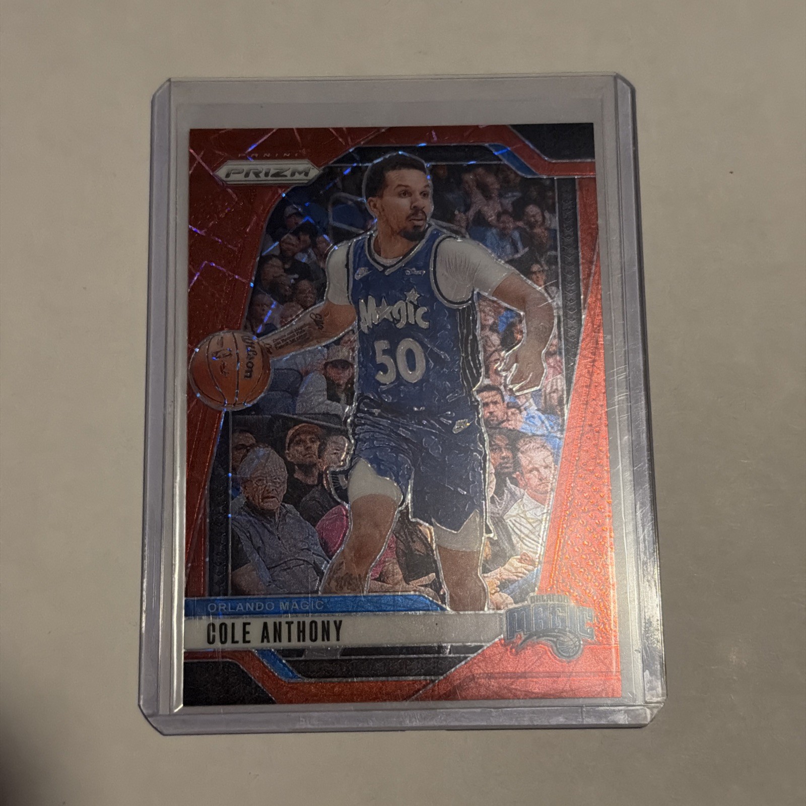 2024-25 Panini Prizm Red Lazer Prizm /35 Cole Anthony #73 