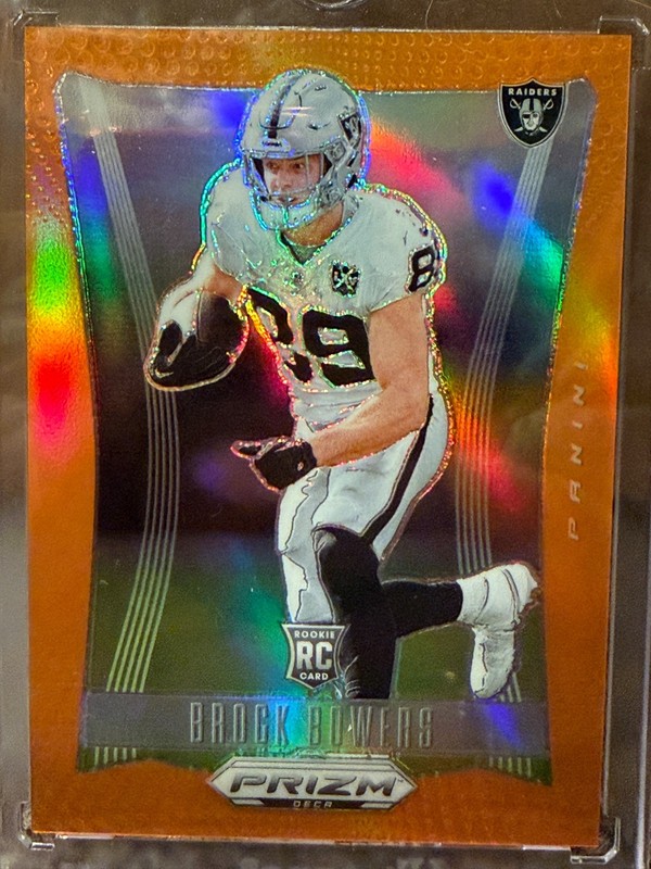 2024 Panini Prizm Deca - Brock Bowers #170 Orange Prizm /49 (RC)