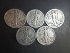 5 Different Walking Liberty Silver Half Dollars